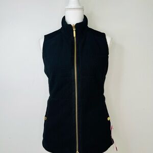 Lilly Pulitzer Black Sleeveless Vest with Gold Accents